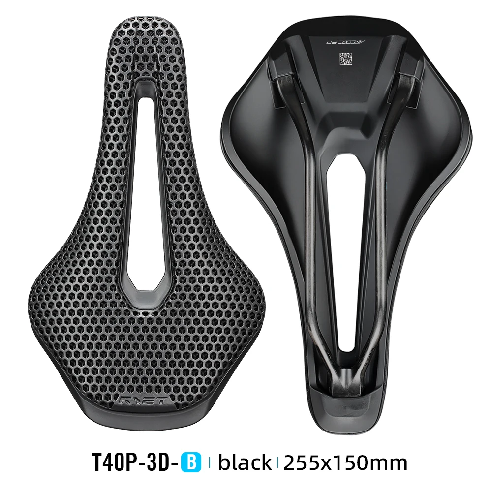 2026 RYET 3D-Gedruckter Carbonfaser-Fahrradsattel, Ultraleicht 160g MTB Rennrad Komfortabler Belüfteter Atmungsaktiver Fahrradsitz