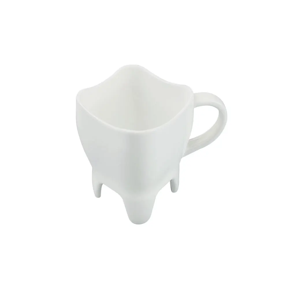 Portable Cute Dental Tooth Shaped Creative Plastic Cup Coffee Milk Mug With Handle Dentist Dentistry Clinic Gifts Water Cups