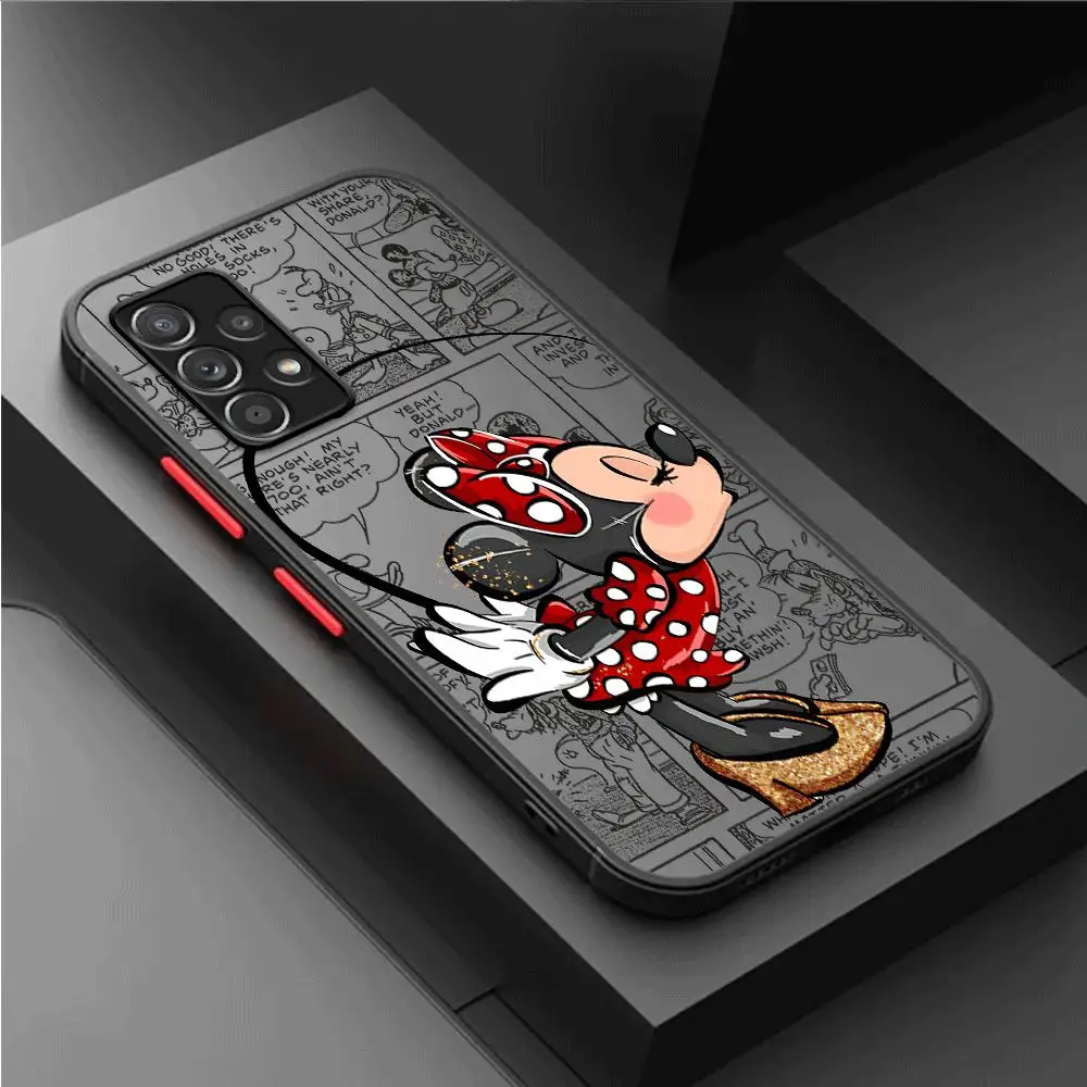 Mickey Minnie Cute Phone Case for Samsung Galaxy A12 A13 A14 A21s A22 A23 A24 A32 A33 A34 A50 A51 A53 A54 A70 A72 A73 5G Cover