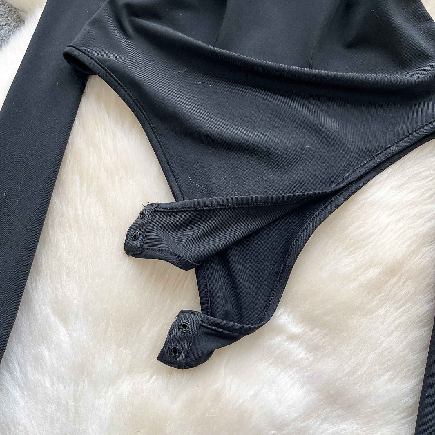 Hotsweet Elegant long sleeve O-Neck Bodysuits Straps Sexy Streetwear High Street Autumn Winter Jumpsuit