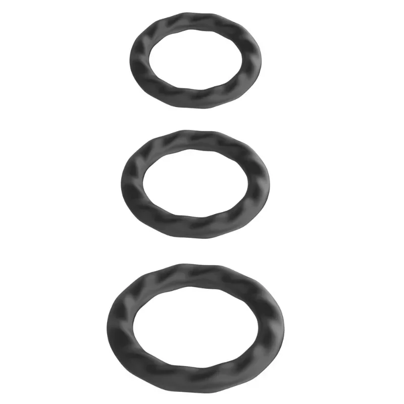 Cock Rings 3PCS Flash in The Night Lock durevole Silicone anello del pene giocattoli del sesso per gli uomini ritardo maschile eiaculazione scroto Lock Ring