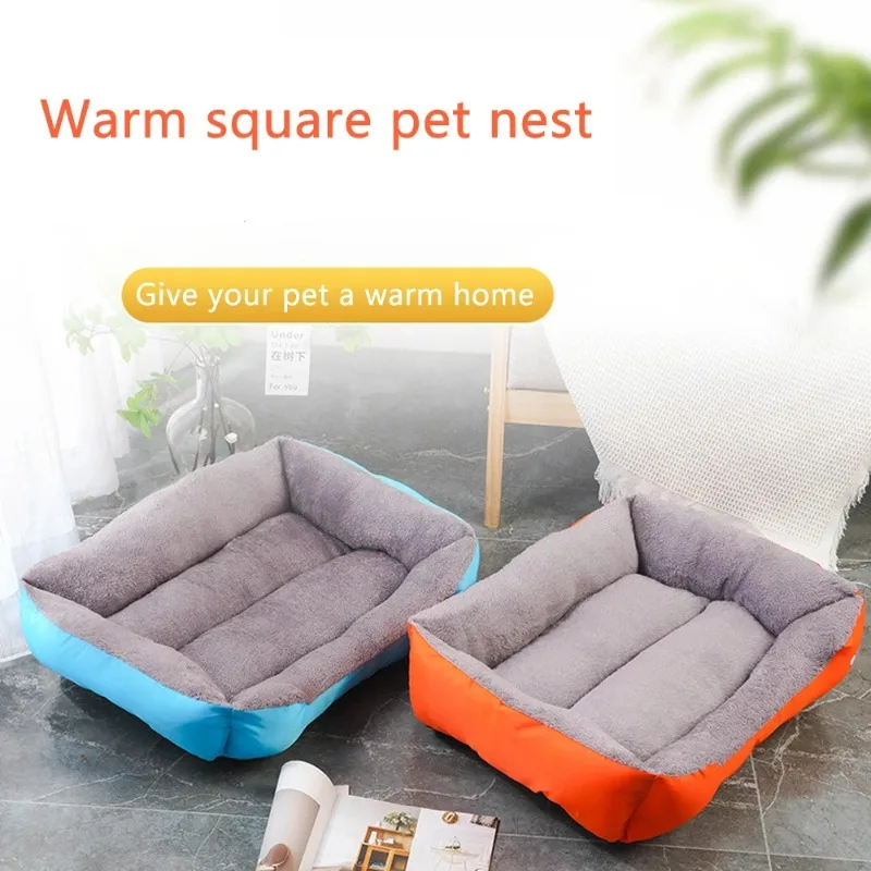 Weiches, quadratisches, großes Hundesofa, elastisches Hundehauskissen, winterwarmes, waschbares Hundebett für mittelgroße Hunde, Katzenhütte, Haustierzubehör – Detail 14