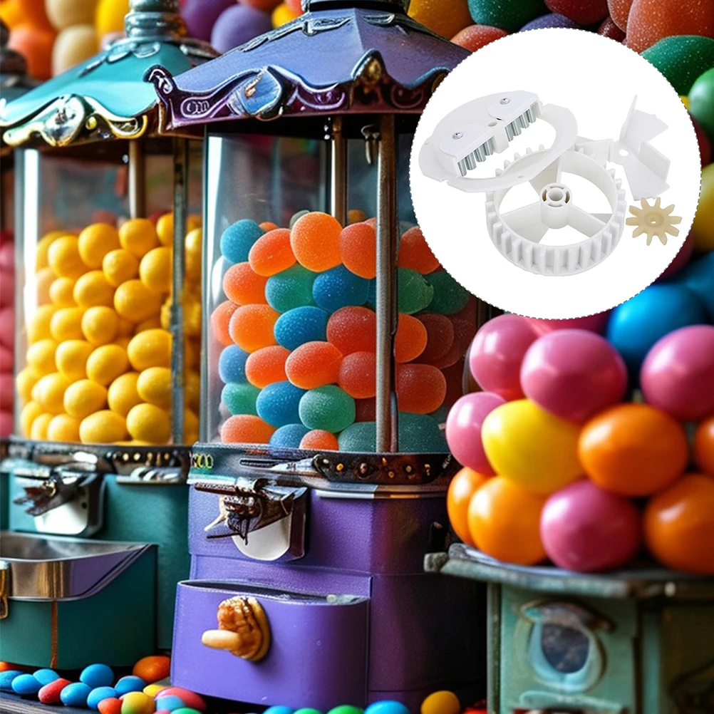 

2 Set Candy Machine Gears Dispenser Replacement Wheel Part for Turntable Accessory Plastic