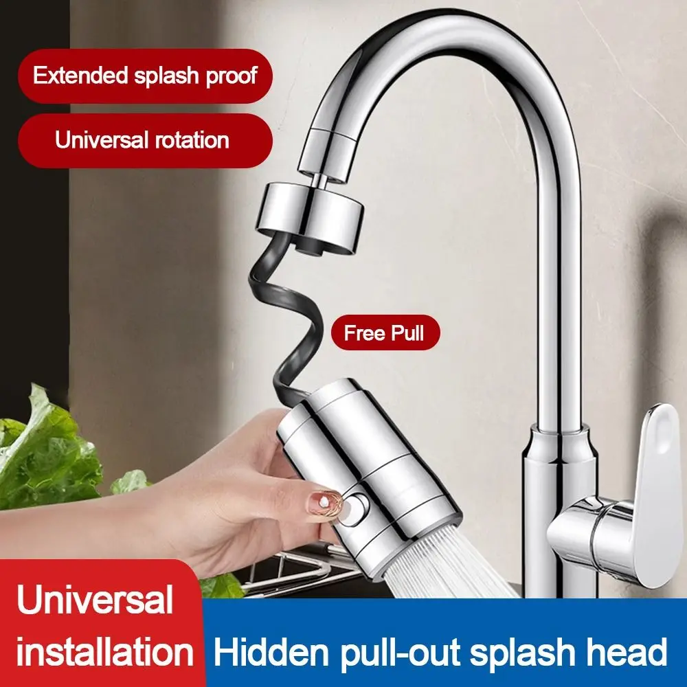 

Anti-splash Kitchen Faucet Nozzle Water Saving 2-Mode Adjustable Sprayer Nozzle Tap Spray 360°Rotation Water Outlet Taps