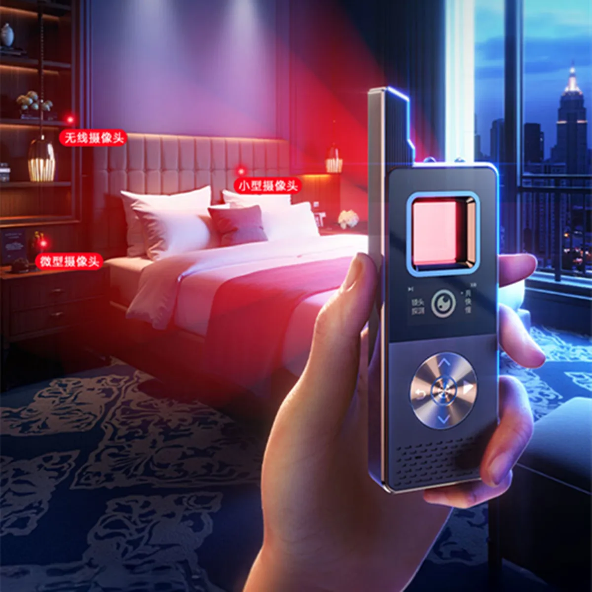 2025 Screen Indicator Detector Camera GSM Audio Bug Finder Signal lens RF Tracker Detect Multi-function Magnet GPS  Detection