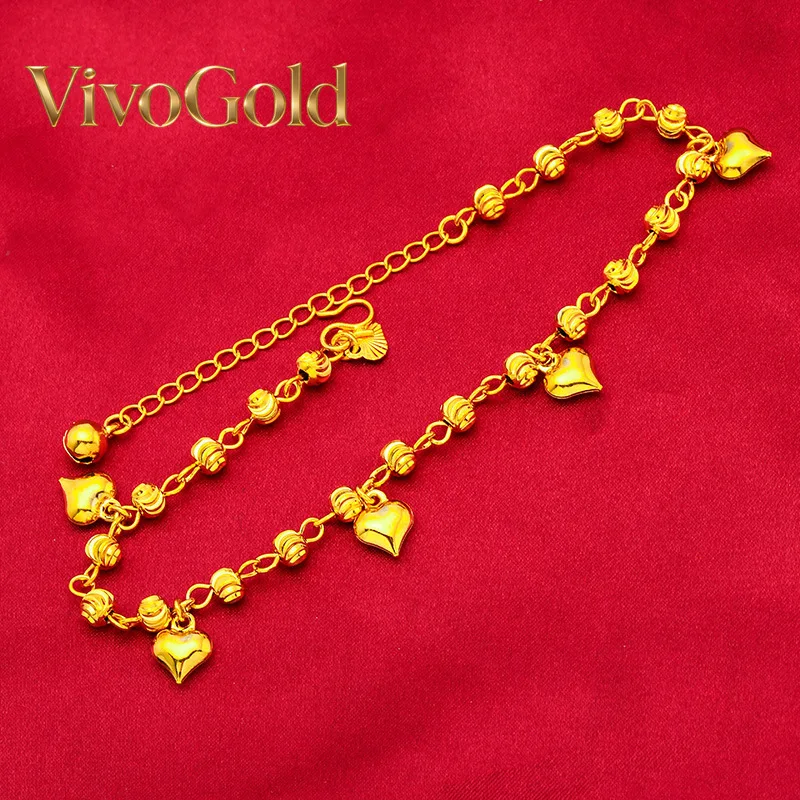 

VivoGold 24K Gold Euro Coin Adjustable Anklet | AU999 Pure Gold, vintage euro coin design, adjustable length, stylish for daily