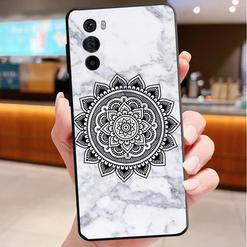 حافظة هاتف لهاتف موتورولا إيدج 50 40 برو 60 50 40 30 Ultra Neo Fusion Moto G85 G72 G53 G54 G84 G13 G32 ماندالا زهرة الطوطم #2