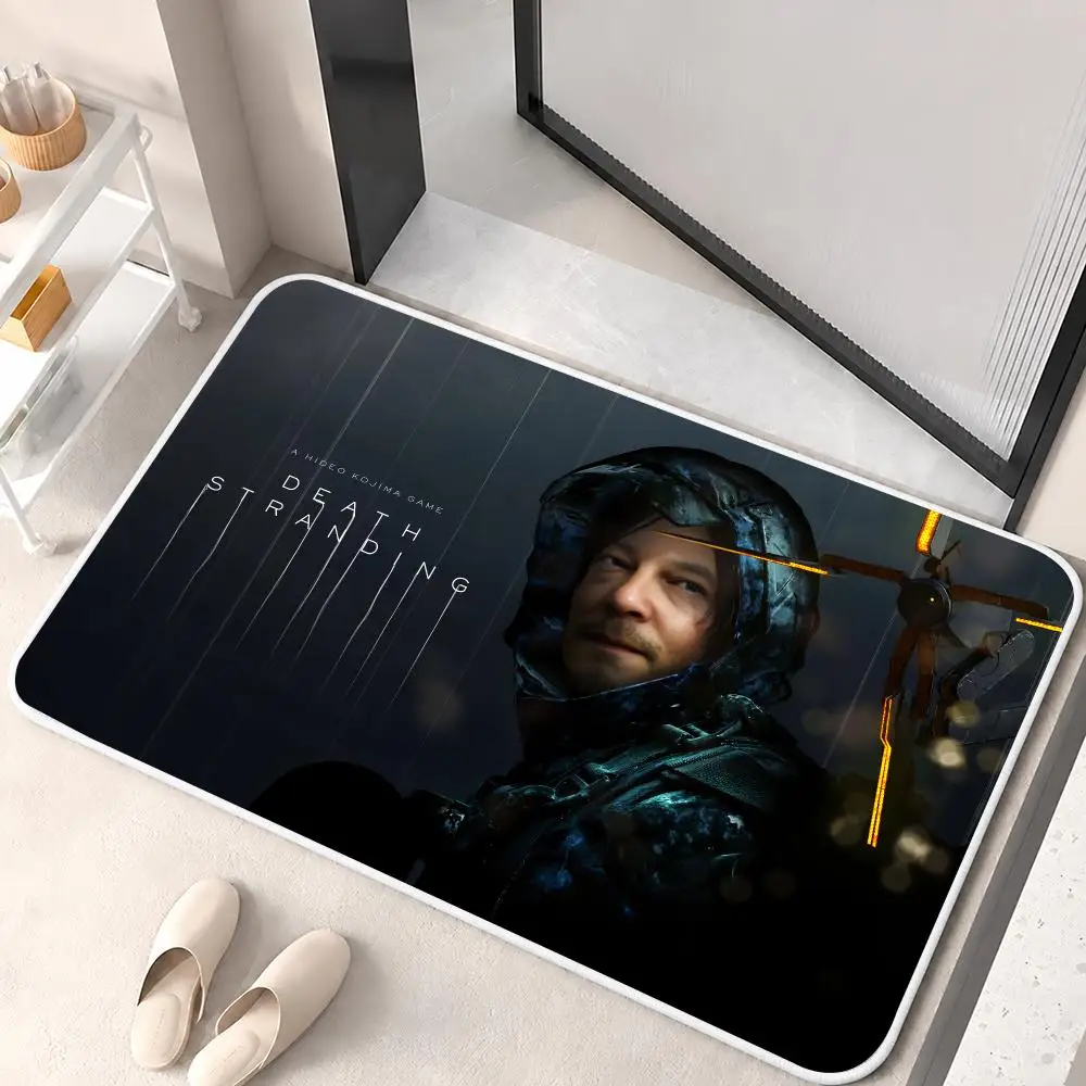 D-Death Stranding Game Floor Mat Flannel Rug Soft Non Slip Door Mat For Bathroom Bedroom Kitchen Living Room Home Decor