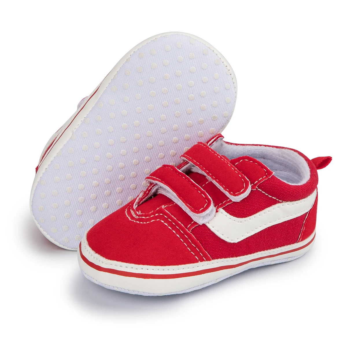 Meckior Baby Canvas Sneakers Classic Stripes Casual Baby Boy Girl Shoes Anti-slip Soft First Walkers Infant Baby Unisex Shoes