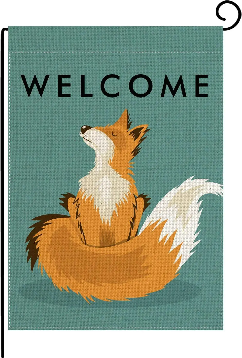 Welcome Garden Flag Vertical Double Sided,Fox Yard Outdoor Decoration 12.5 x 18 Inch