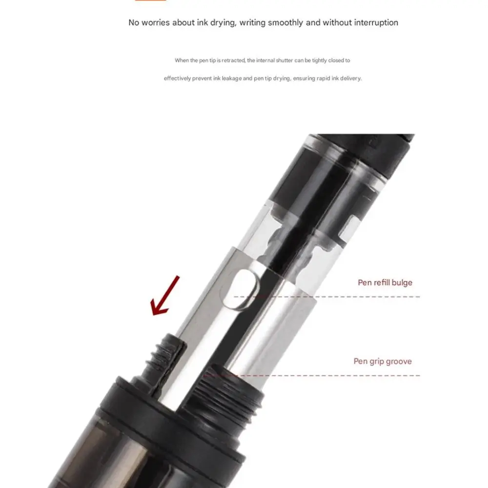 Stylish Retractable Press Fountain Pen Smooth Writing with Clip Click Fountain Pen EF/F Nib Ink Converter Pen Writing Supplies
