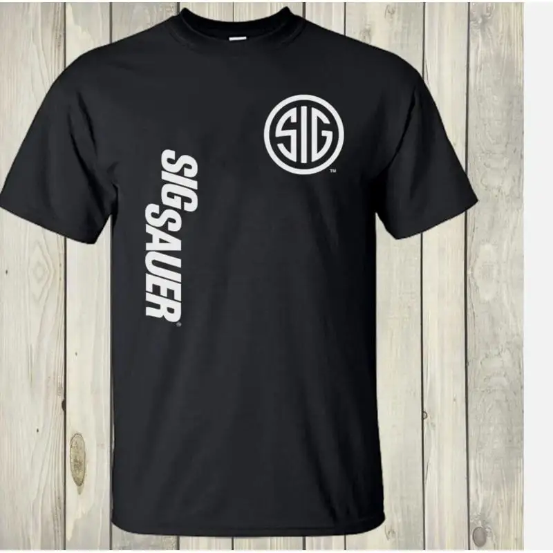 تي شيرت بشعار الأسلحة النارية التكتيكية المستوحاة من Sig على الطراز العسكري S 5Xl
