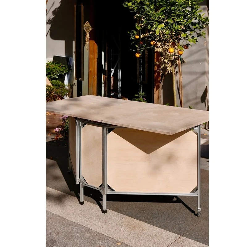 

Folding desk, study table, small apartment aluminum profile office computer desk