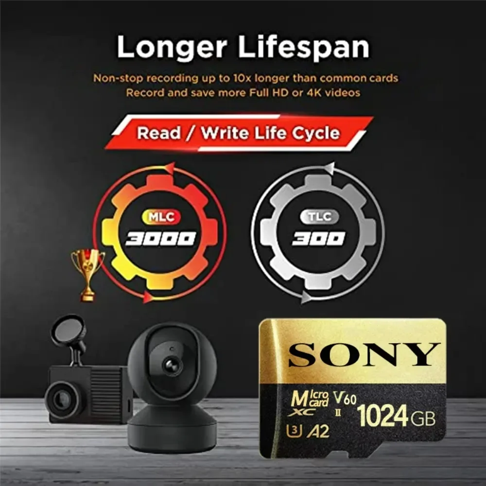 Original SONY Neue Micro SD Karte 2TB 1TB High Speed Speicher Karte 512GB 128GB Klasse TF Karte für Drone Ausrüstung Audio PC Ps5 Spiel