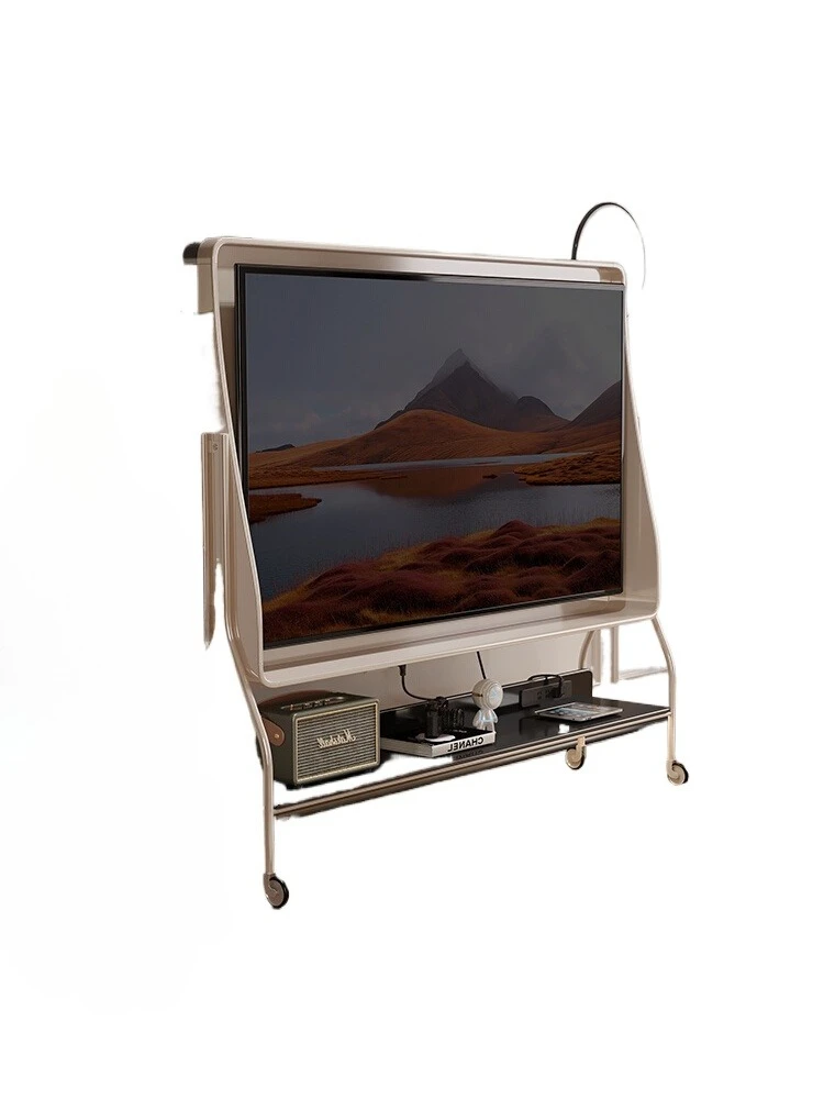 TV bracket floor 55/65/85 inch pulley mobile cart