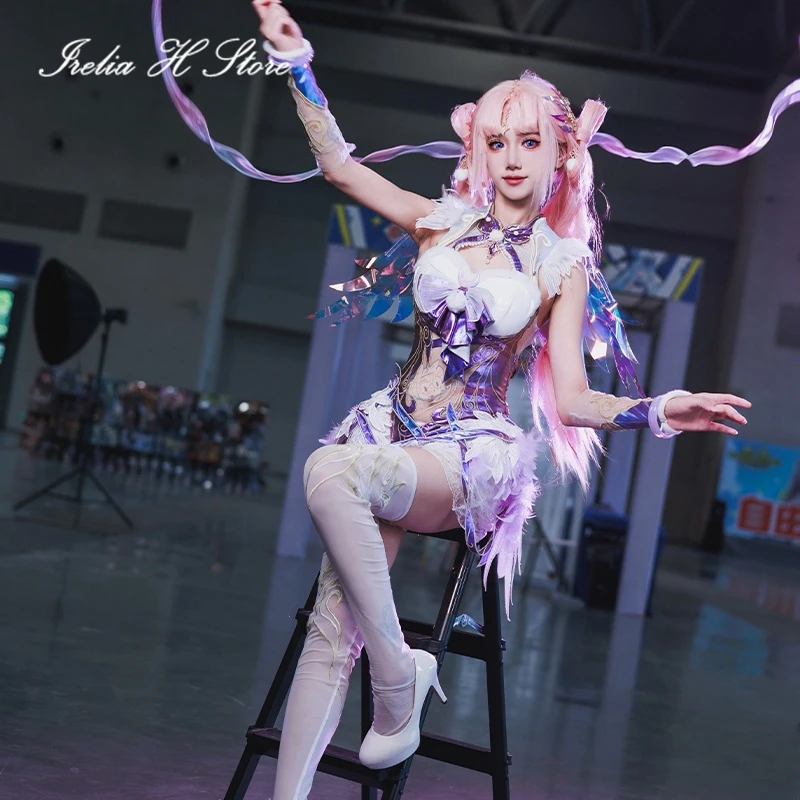 Irelia H Naraka 블레이드 포인트 지핑 코스프레 코스튬, 애니메이션 게임, 지핑 섹시 점프수트, 여성 할로윈 의상