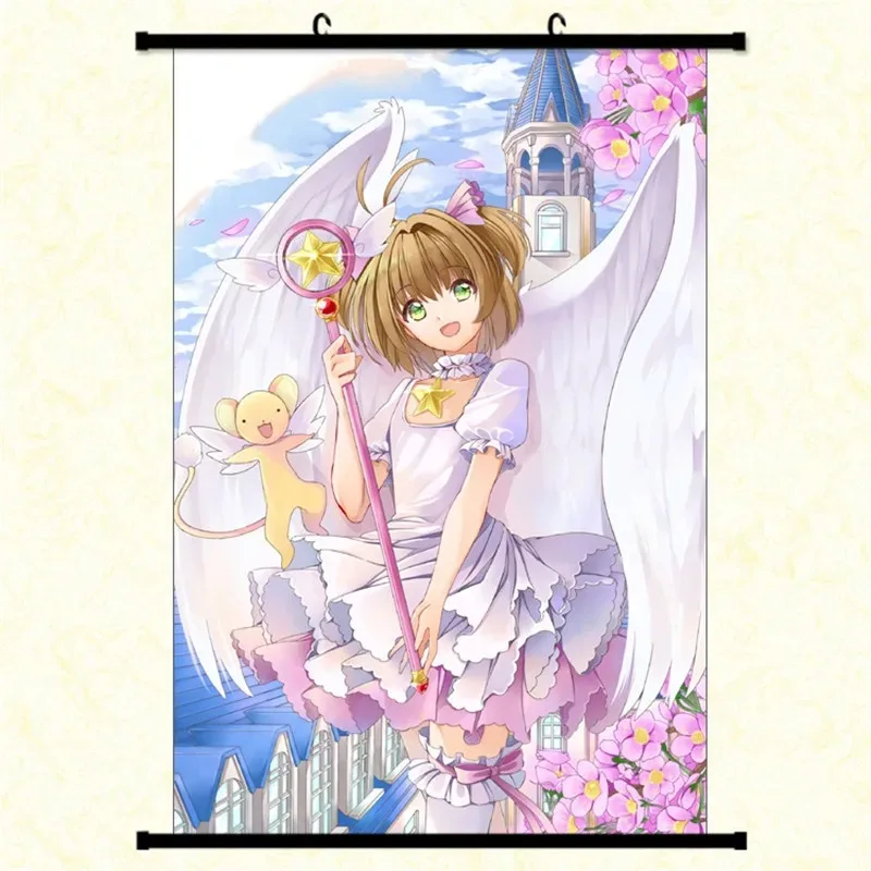 Anime Hanging Scroll Card Captor Sakura Poster HD Print Artwork Home Decor Wall Living Room Modern Decorative Painting