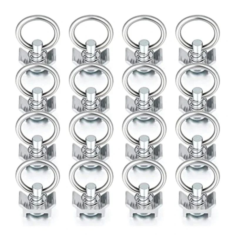 

Single Stud Fitting L-Track 4,000LB Capacity with Stainless Steel Round Ring Aluminum Keeper Cargo Control for Airline