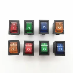 5 Stuks Kcd1 4pin Boot Auto Rocker Schakelaar 6a/10a 250V/125V Ac Rood Geel Groen Blauw 220V