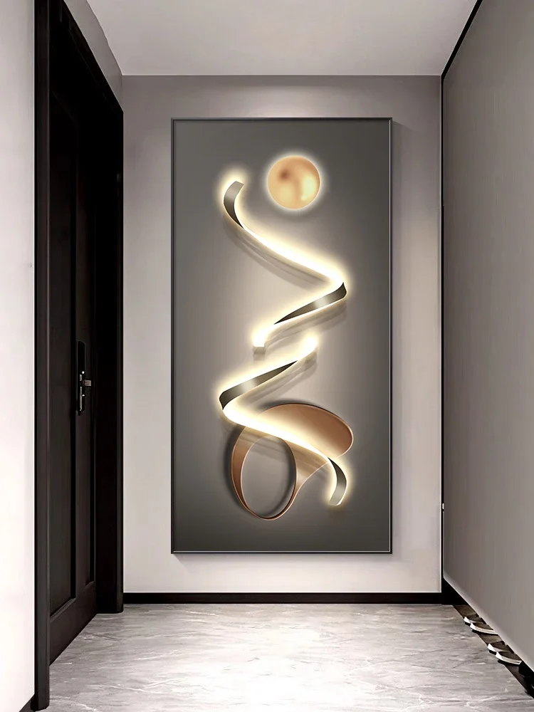 Abstract and minimalist entrance decoration painting, corridor and corridor hanging painting, high-end feeling, light luxury, mo