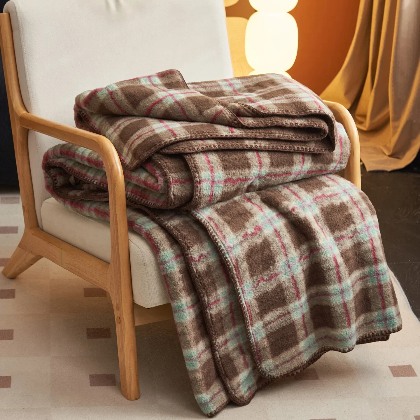 Ultra Soft Double Layer  Milk Fleece Blanket Warm Breathable Cozy Multi Use Throw Blanket for Sofa Cold Autumn Winter Days