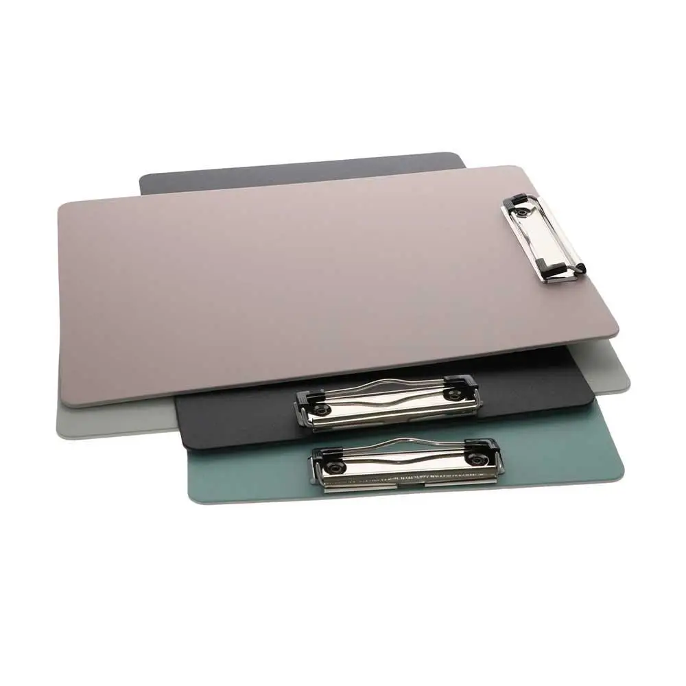 Con Clip de perfil bajo, Clip de perfil, tablero duro, soporte de papel para documentos, carpeta de archivos, portapapeles de plástico, almohadilla de escritura, férula, Clip para notas