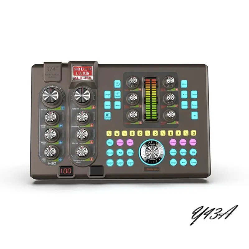 

Y43A-SK80 Звуковая карта Bluetooth Стерео пятиканальная аудиозвуковая карта со звуковой картой для пения для прямой трансляции на открытом воздухе