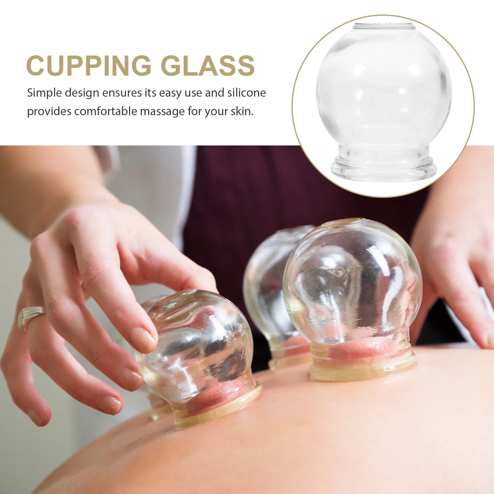 

6 Pcs Professional Glass Cupping Therapy Device for Muscle Pain and Circulation Boost