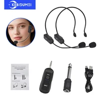 Micrófono montado en la cabeza de 2,4G, conjunto de micrófono Lavalier inalámbrico con receptor para amplificador, altavoz de voz, guía turística de enseñanza