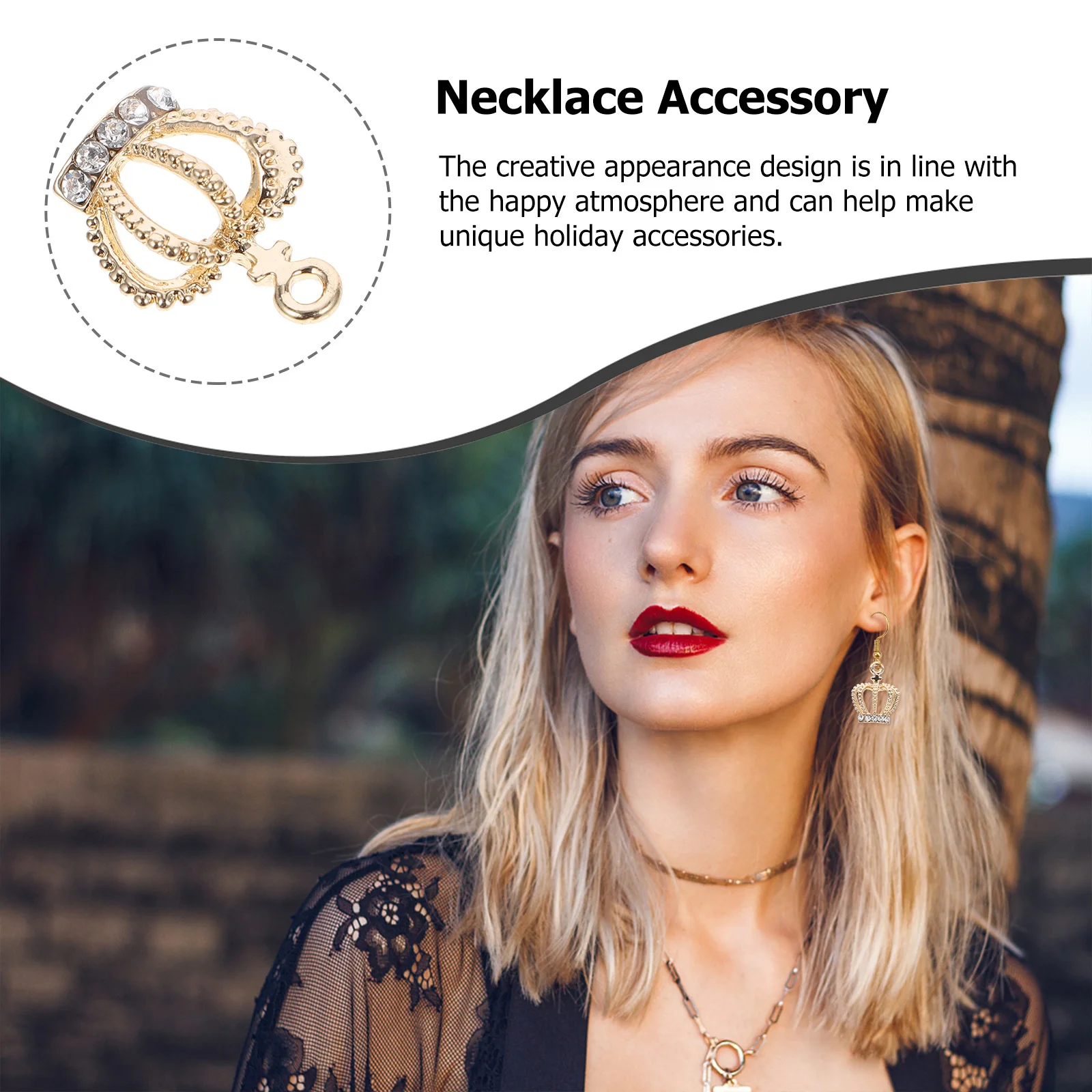 10 قطعة إكسسوارات قلادة التاج مستلزمات صناعة المجوهرات أجزاء سبائك ذاتية الصنع لون مشرق مظهر رائع عمر خدمة طويل #1