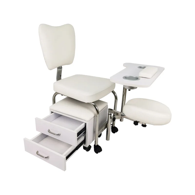Movable Table and Chair Set With Storage Box Beauty Salon Furniture Convenient Nail Manicure Equipment - view 2