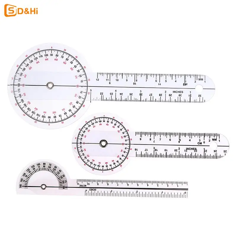 0- 360 Degree Goniometer Angle Medical Spinal Angle Ruler Angle Inclinometer Ruler Protractor Angle finder Measuring Tool