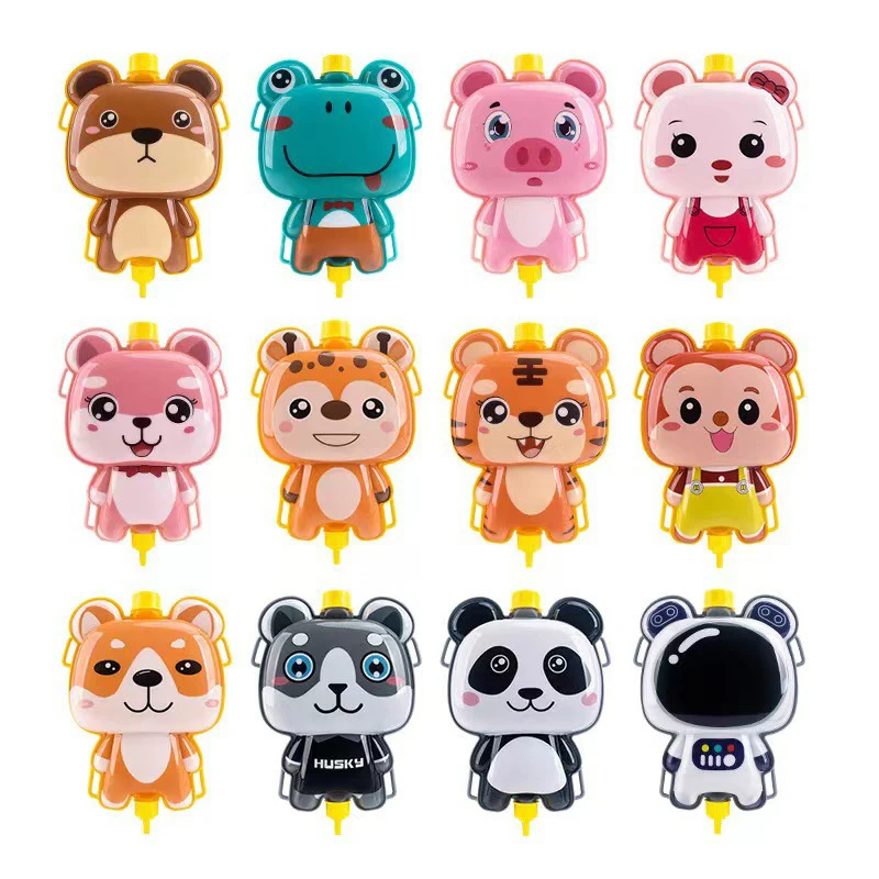 1 個 1000/1200 ミリリットルバックパック水鉄砲おもちゃ漫画水鉄砲引き出しスプラッシュ水鉄砲バランス水鉄砲おもちゃ