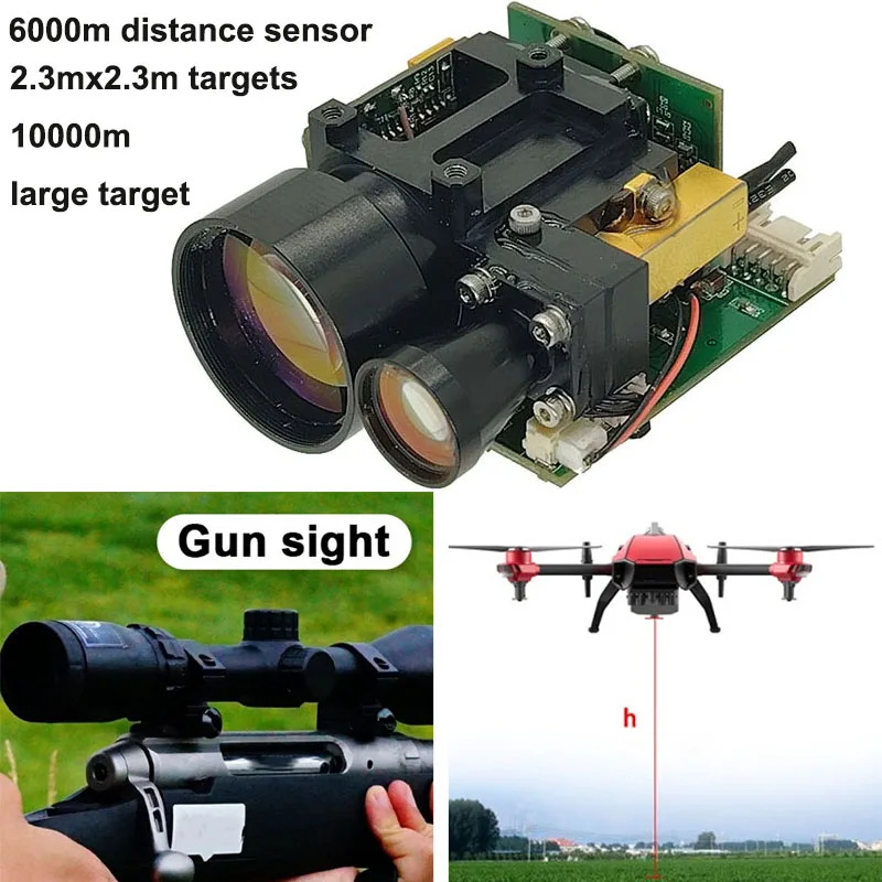ETYS-60X 1535nm Eye Safe Laser Ranging Module 6000m UAV Laser Rangefinder Sensor 5V Long Distance Wireless Infrared Sensor