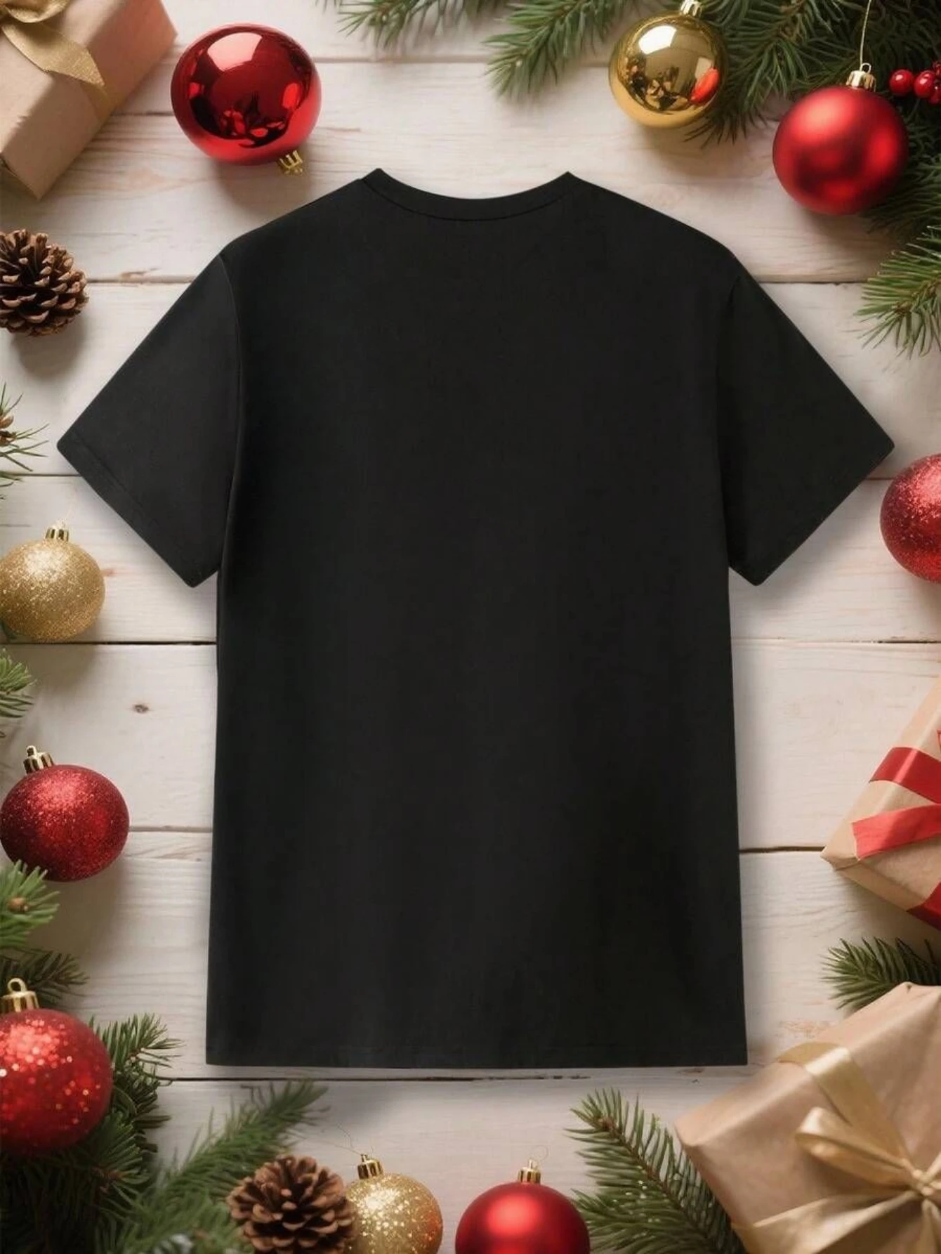 Men's T-shirt, Black Cotton Cr - Poster Men Fashion review and price