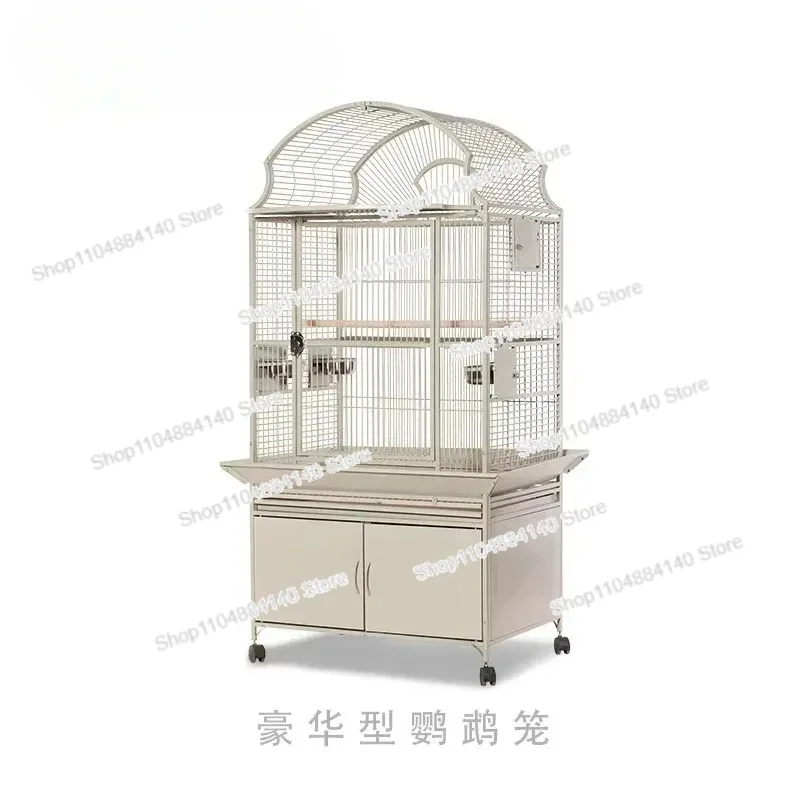 

Luxury Pet Parrot Cage Bird Cage Metal with Stand Large Size for Multiple Birds Feeder
