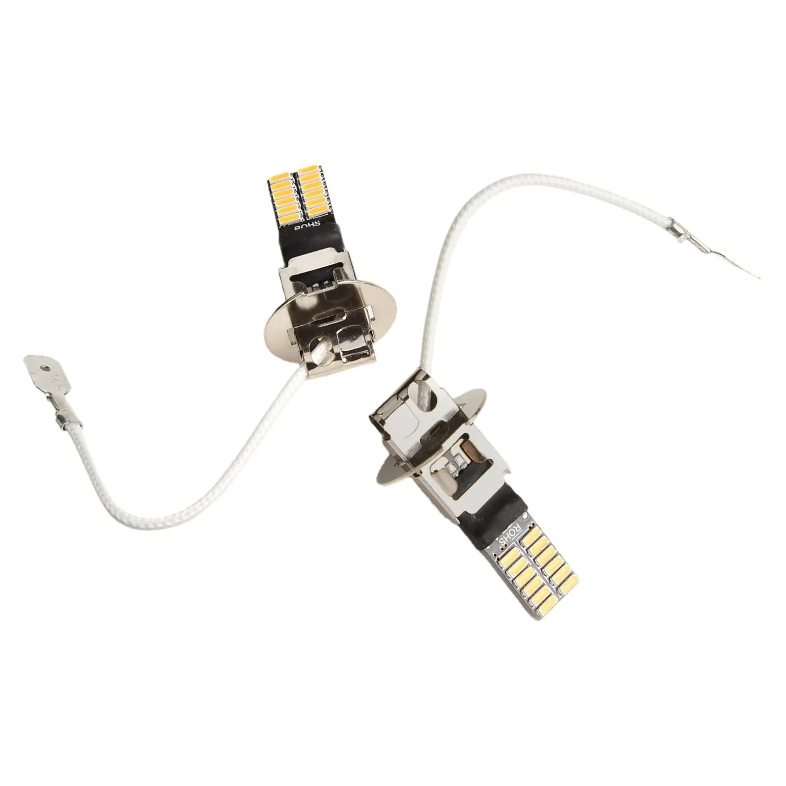 自動車用 LED フォグランプ 4014 24SMD LED ライト 洗練されたデザイン H3 LED フォグランプセット 最大出力 4 8W の強力な照明