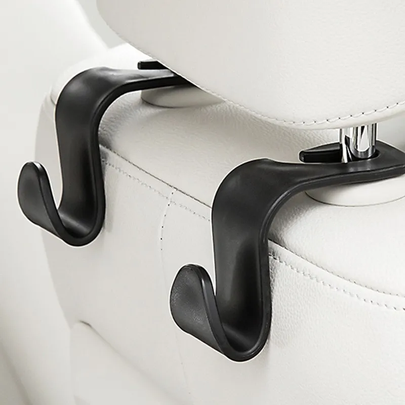Car Seat-Back Hook with Hidden Design PP Material for Headrest and Seat-Back Hanging-Small Car Storage Hook