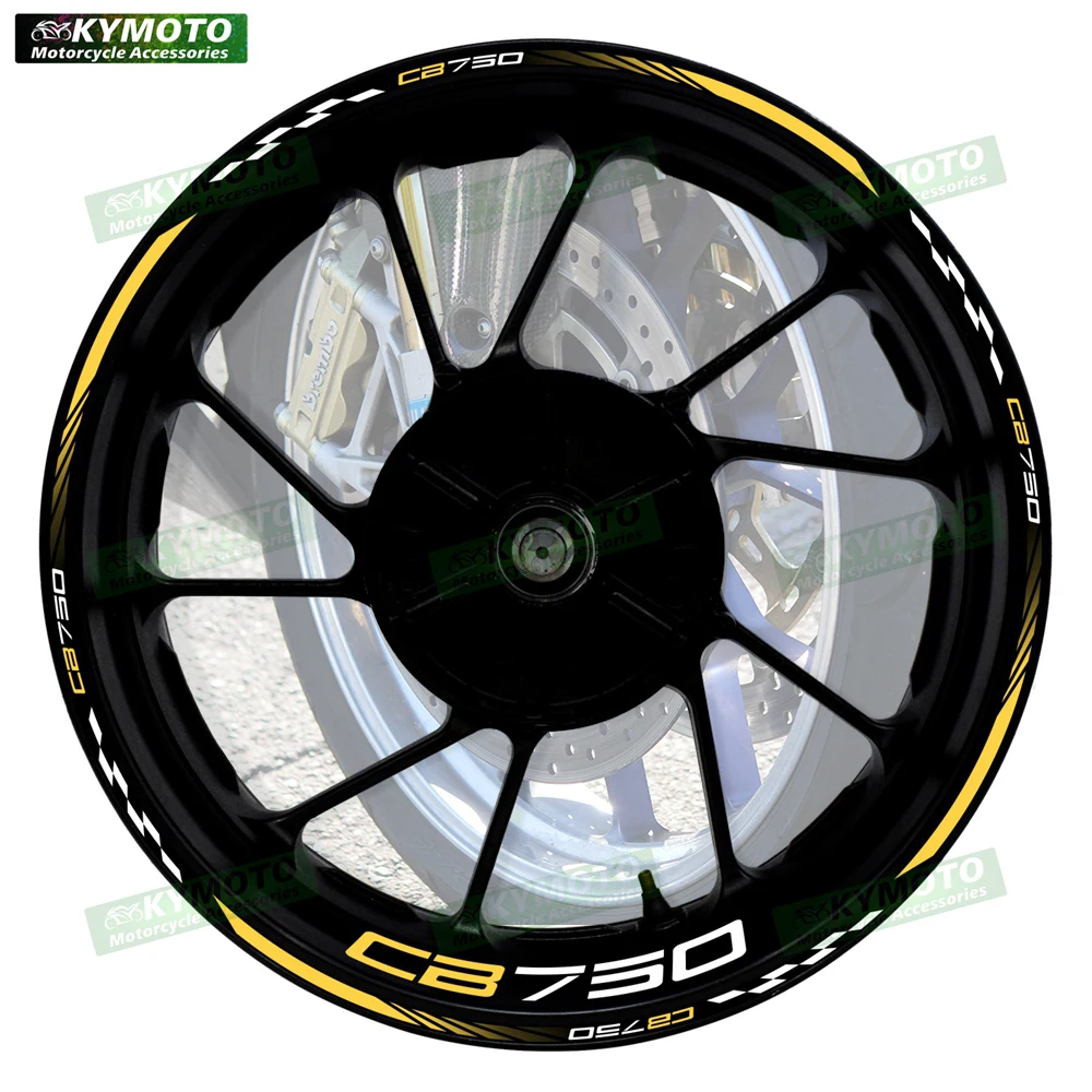 

Аксессуары для мотоциклов Honda CB750 CB 750, 17-дюймовые наклейки на передние и задние колеса, модифицированные светоотражающие наклейки на ступицу колеса