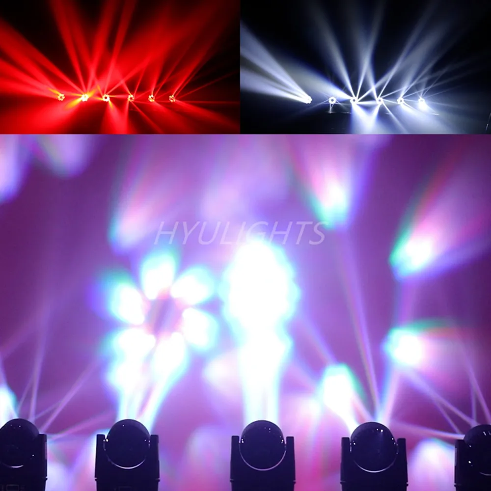 Imagem -05 - Feixe de Luz Principal em Movimento 6x15w Mini Led Rgbw Dmx Abelha Olho Efeito Iluminação Palco dj Rgbw 4in1 Conduziu a Lâmpada 10 15ch