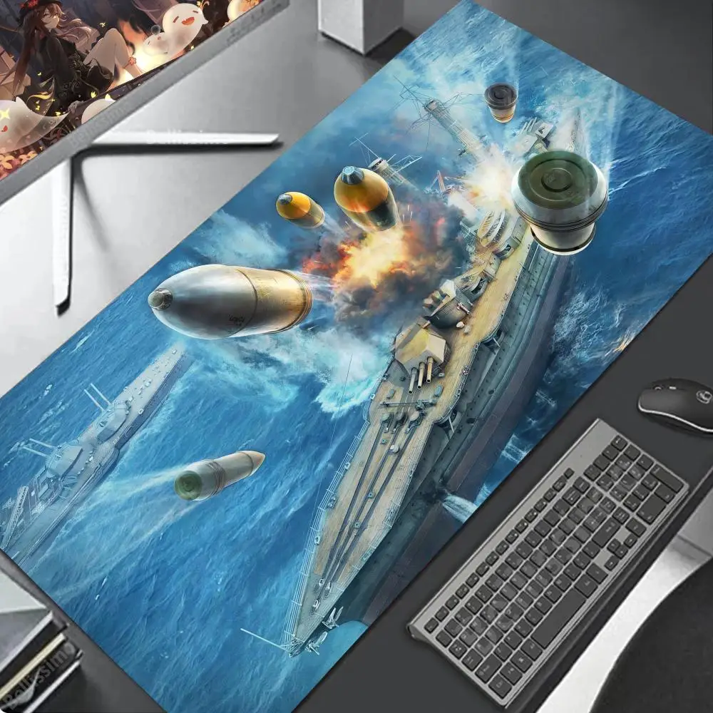900x400 Mauspad Gamer HD Druck World of Warships Laptop Büro Mousepad PC Dekor Erweiterte Gaming Mauspad Gummi Schreibtischmatten