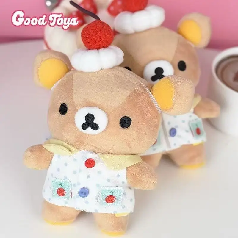 คาวาอิ ริลัคคุมะครบรอบเครื่องทำขนมพวงกุญแจน่ารักการ์ตูนตุ๊กตาของเล่นกระเป๋าเป้สะพายหลังจี้เด็กชายและเด็กหญิงวันเกิดของขวัญสร้างสรรค์