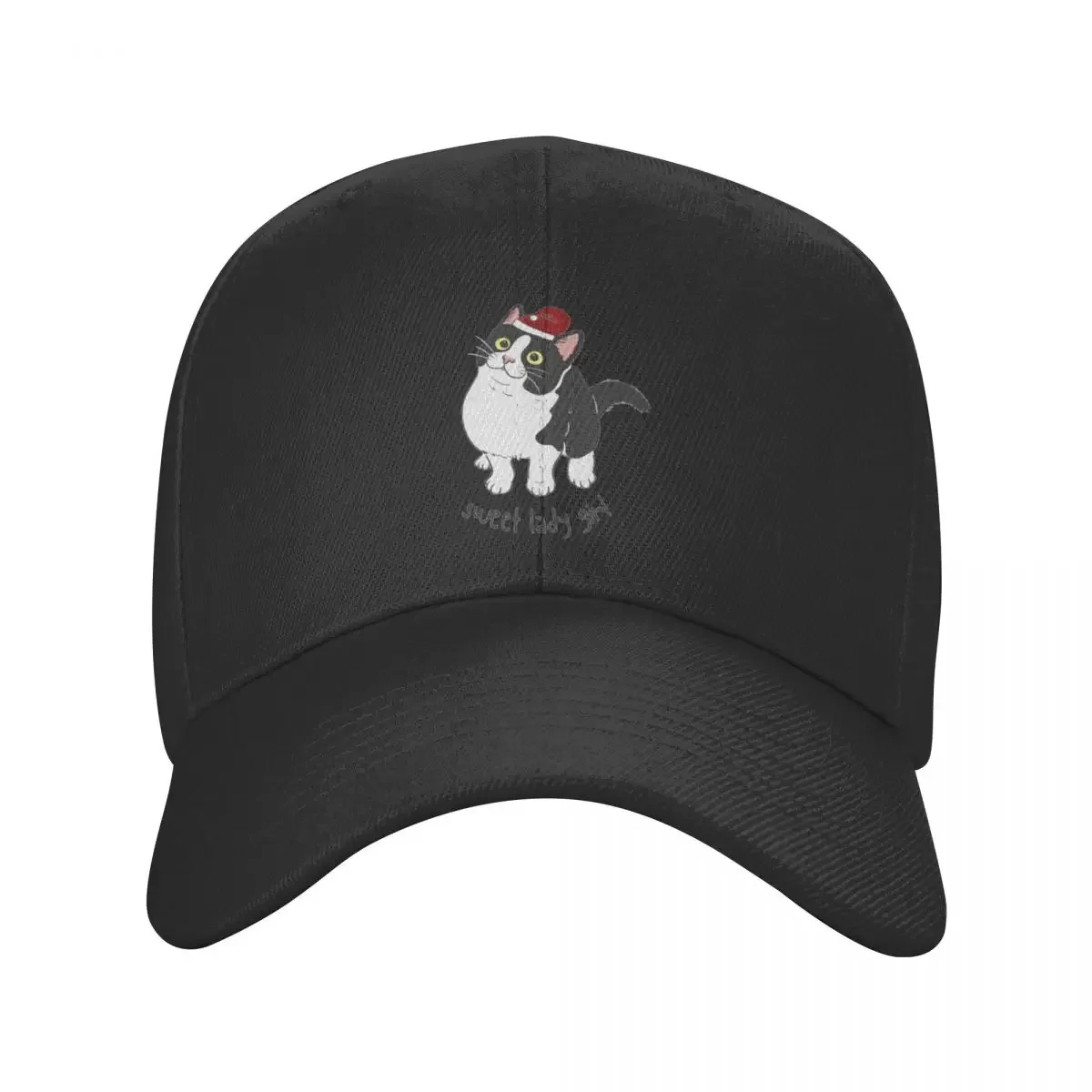 Sweet Lady Girl Christmas Santa Cat Meowy Catmas Baseball Cap Horse Hat Wild Ball Hat Streetwear Golf Wear Men Women's