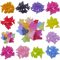 10Pcs 24*22mm Morning Glory For Jewelry Making Flower Beads Acrylic Beads Caps Decoration DIY Pendant Wholesale Accessories