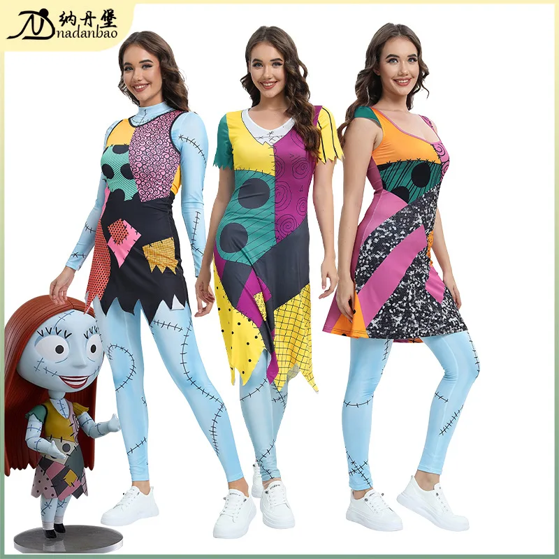 

Halloween Costume The Nightmare Before Christmas Cosplay Dress Layered Role-Playing 3D Digital Print Clothing 2026