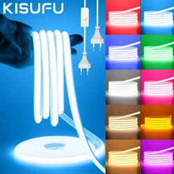 AC 220V COB Neon Light 288Leds/M Waterproof Pink Yellow Purple Green Red Ice Blue CRI RA90 High Bright FOB Tape Strip Home Decor