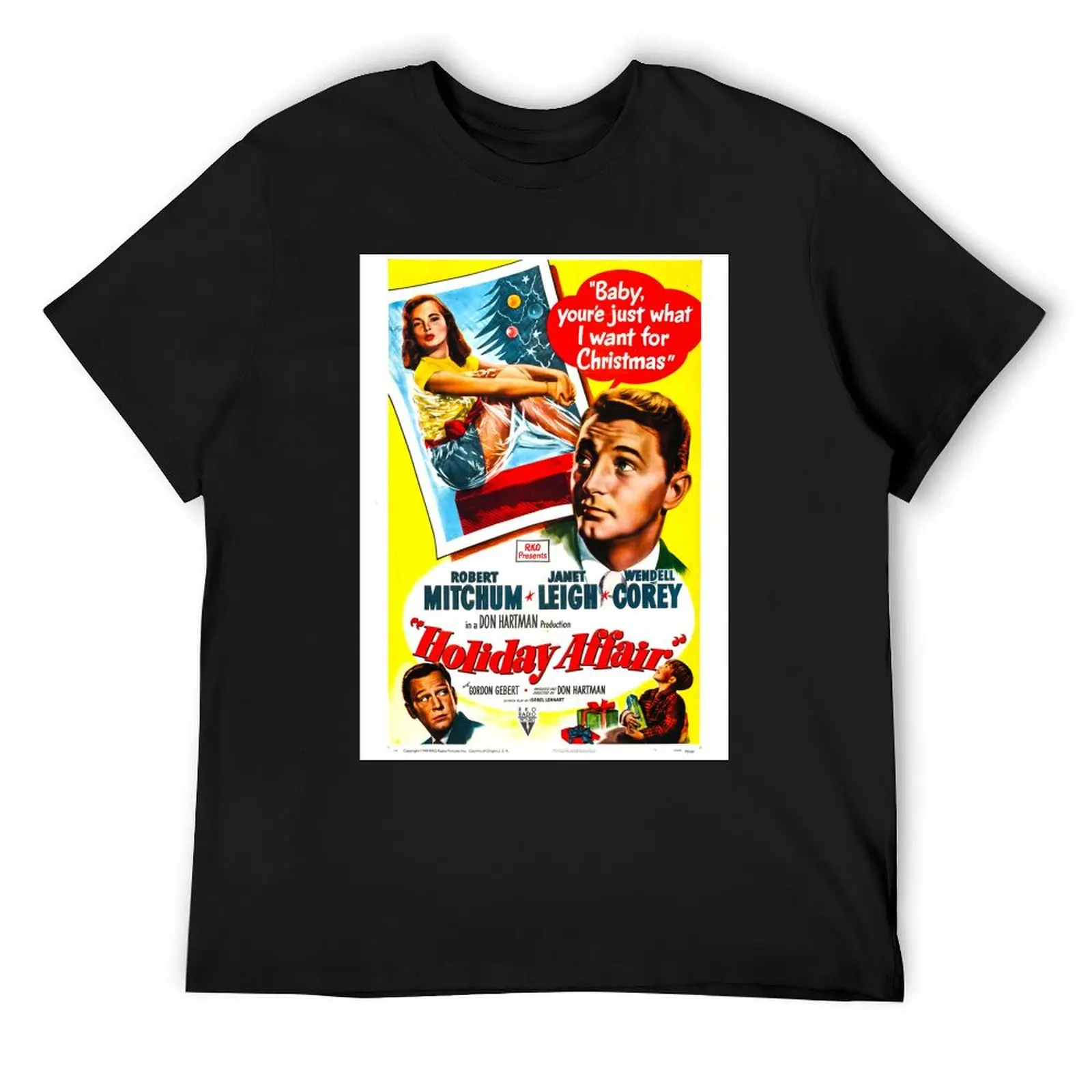 Holiday Affair (1949) Movie Poster T-Shirt cute clothes oversized graphic tee Short sleeve tee men