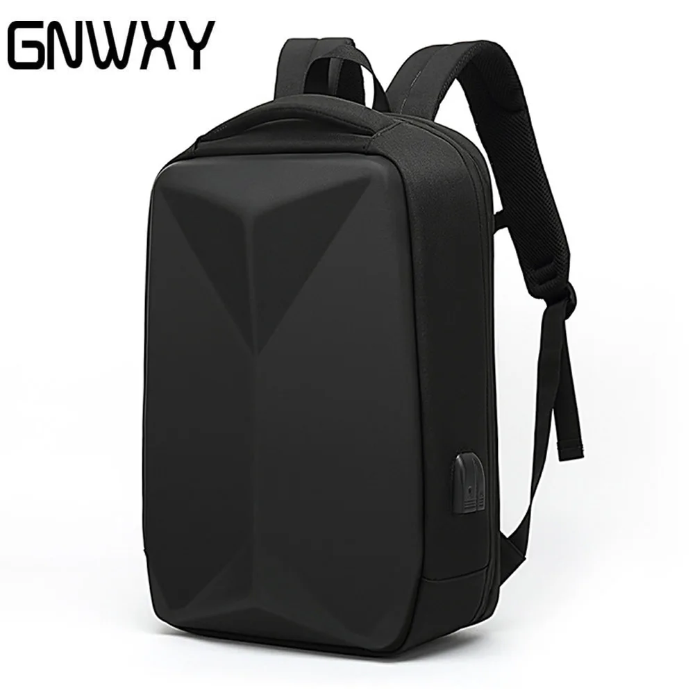 GNWXY New Hard Shell Men Anti-thief Backpack Fashion Large Capacity School Backpacks Waterproof Business Laptop Bag Dropshipping