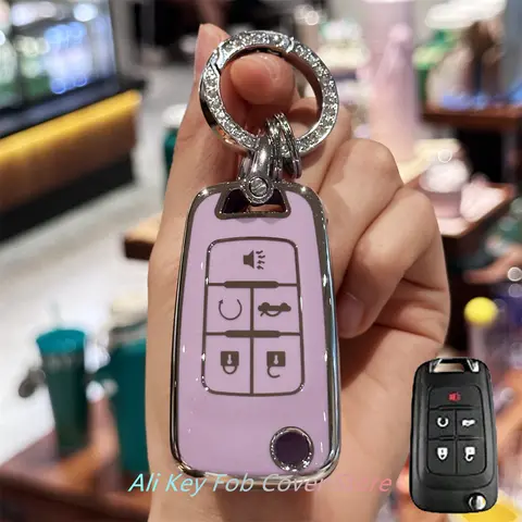 Luxury Car Key Case Cover for For Buick Chevrolet Cruze Epica Lova Camaro Impala Aveo Malibu Sail Orlando Trax Spark Key Fob Bag 10 best sales chevrolet malibu key cover - №7