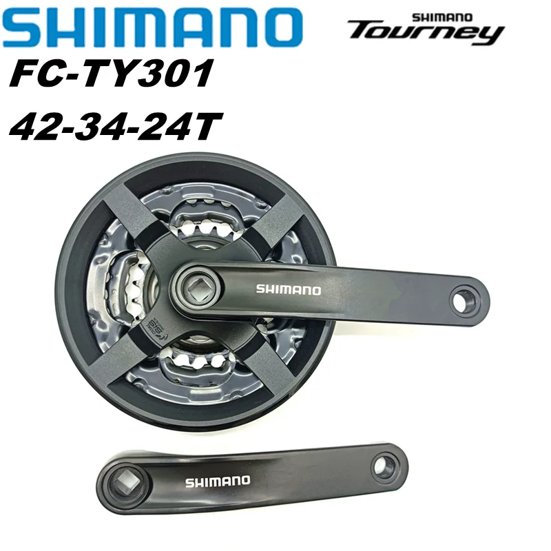 SHIMANO TOURNEY TY - MTB Crankset Groupset include FC-TY301 48-38-28T 42-34-24T 170mm 3x8/7/6-speed Original